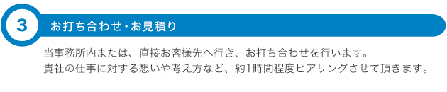 お打ち合わせ・お見積り